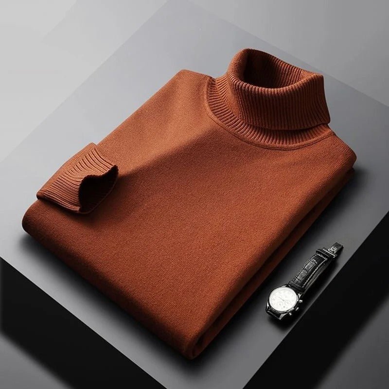 Men's Classic High Neck Sweater Winter