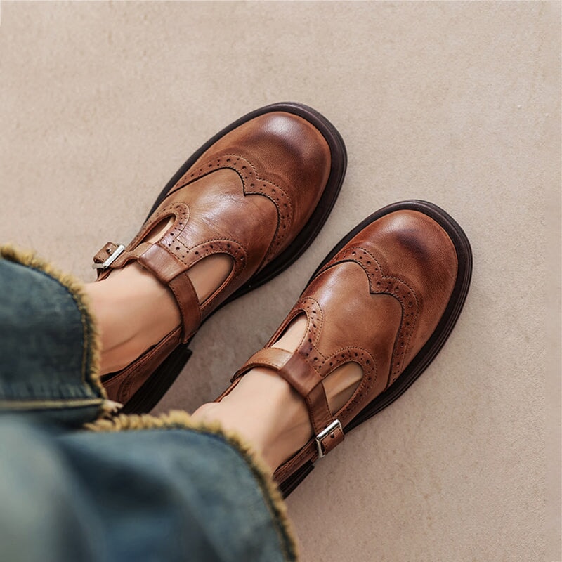Mattea | Elegant Leather Mary Janes