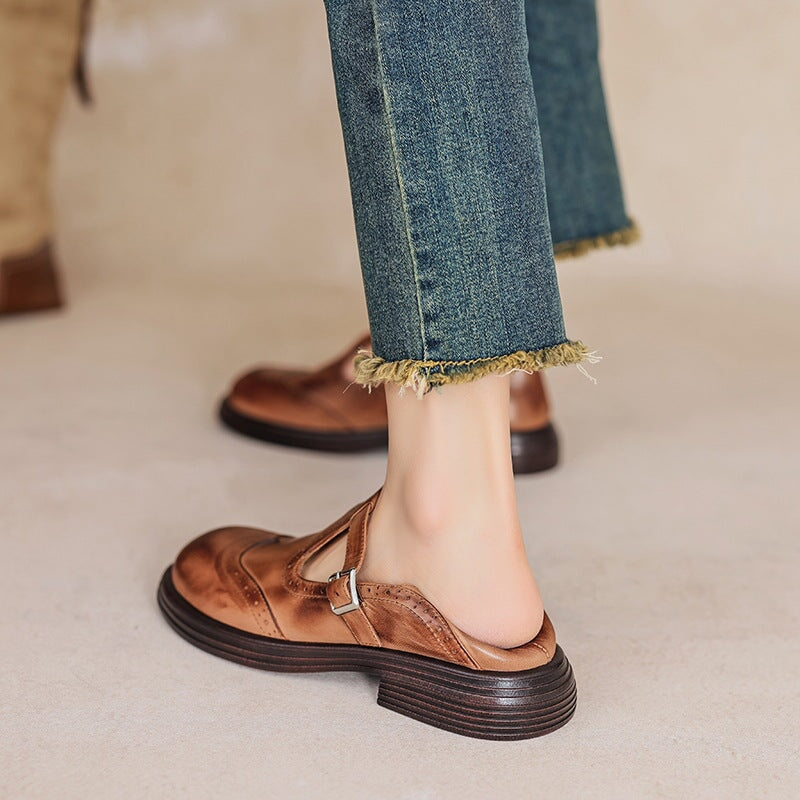 Mattea | Elegant Leather Mary Janes