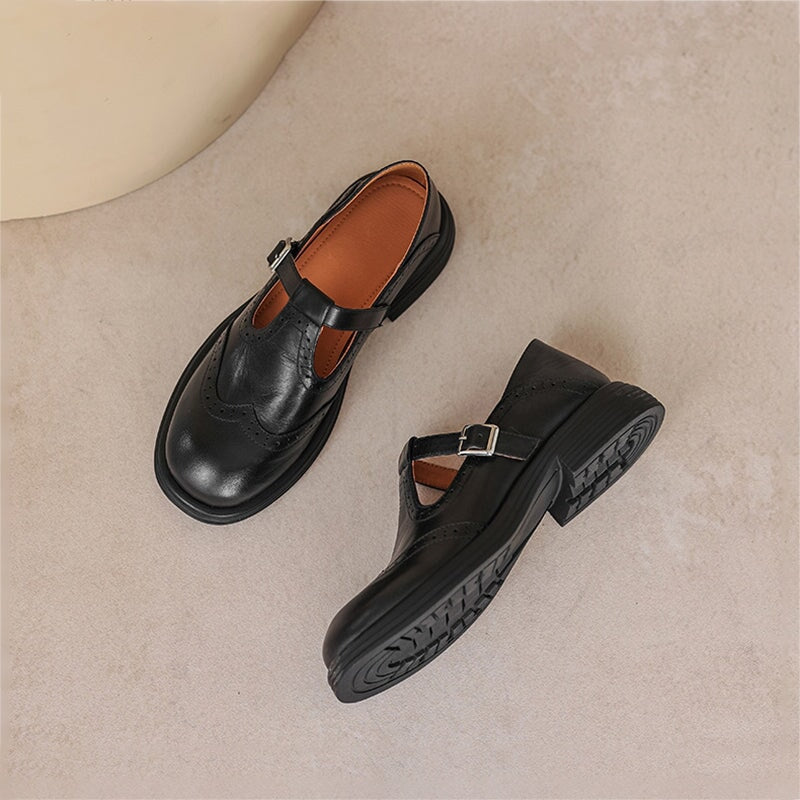 Mattea | Elegant Leather Mary Janes