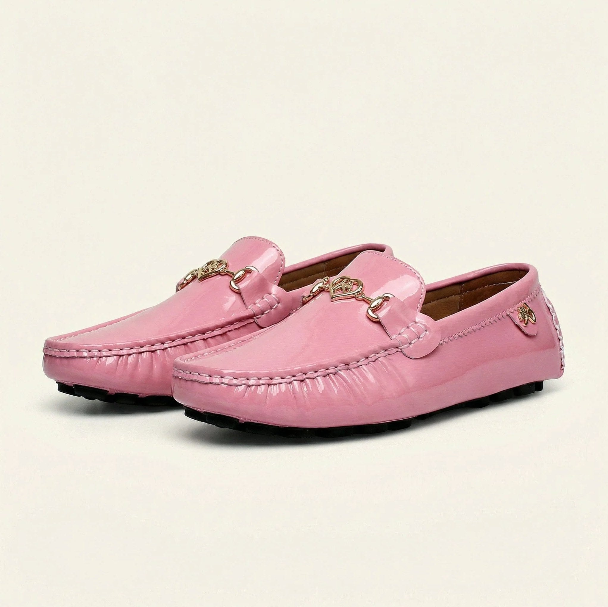 Women's Pink Patent Leather Loafers