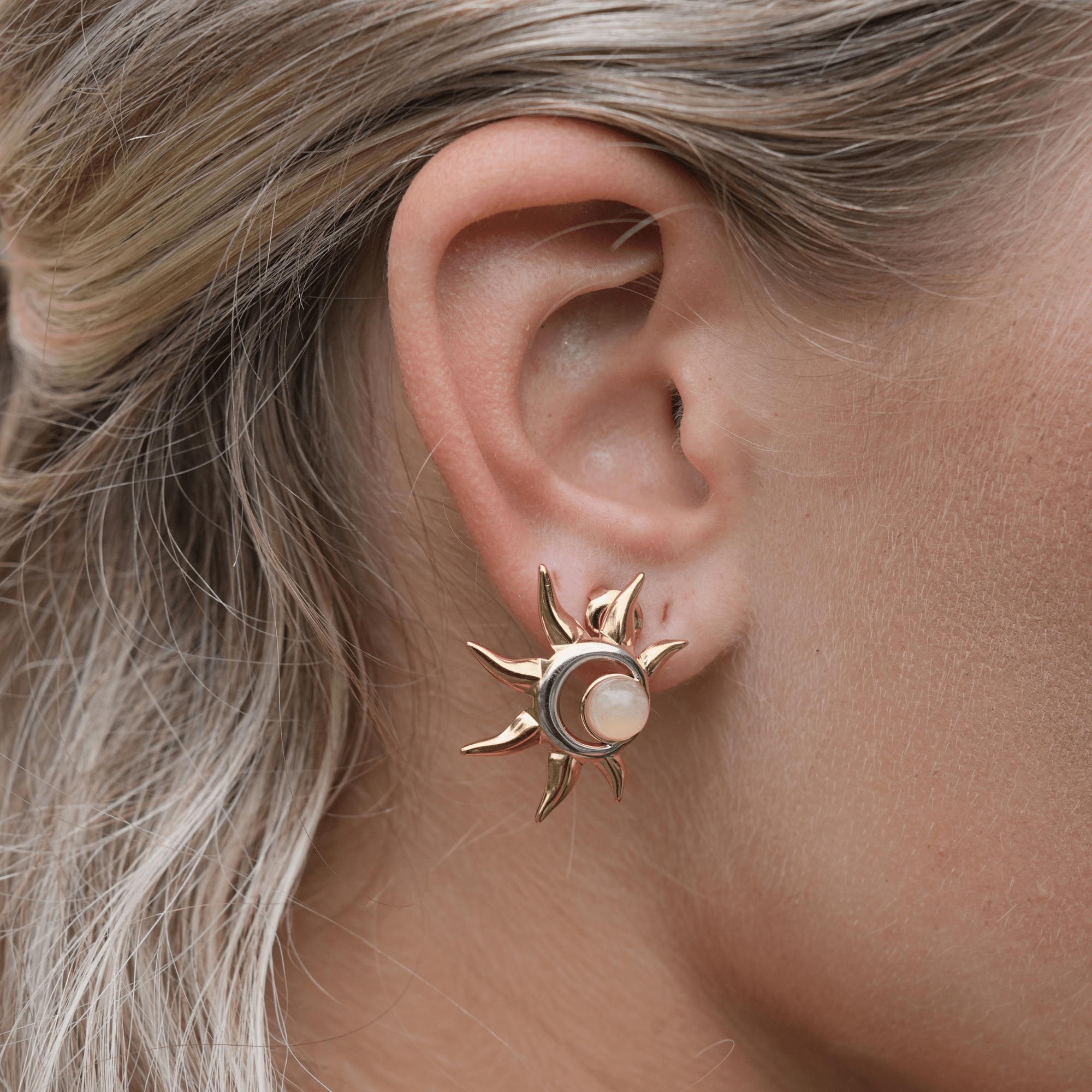 Scarlett Solstice Studs | 18K Gold-Plated & Sterling Silver