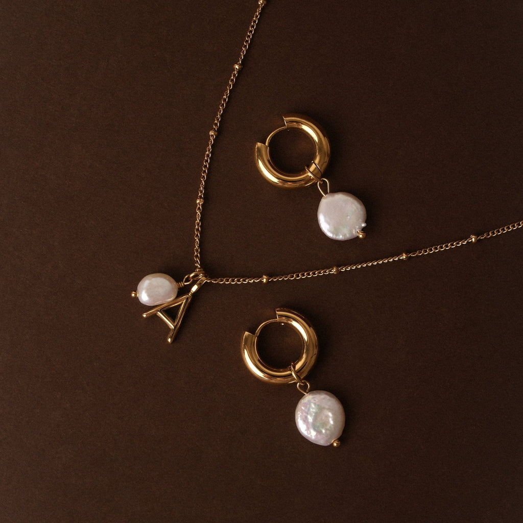 Initial & Pearl Necklace