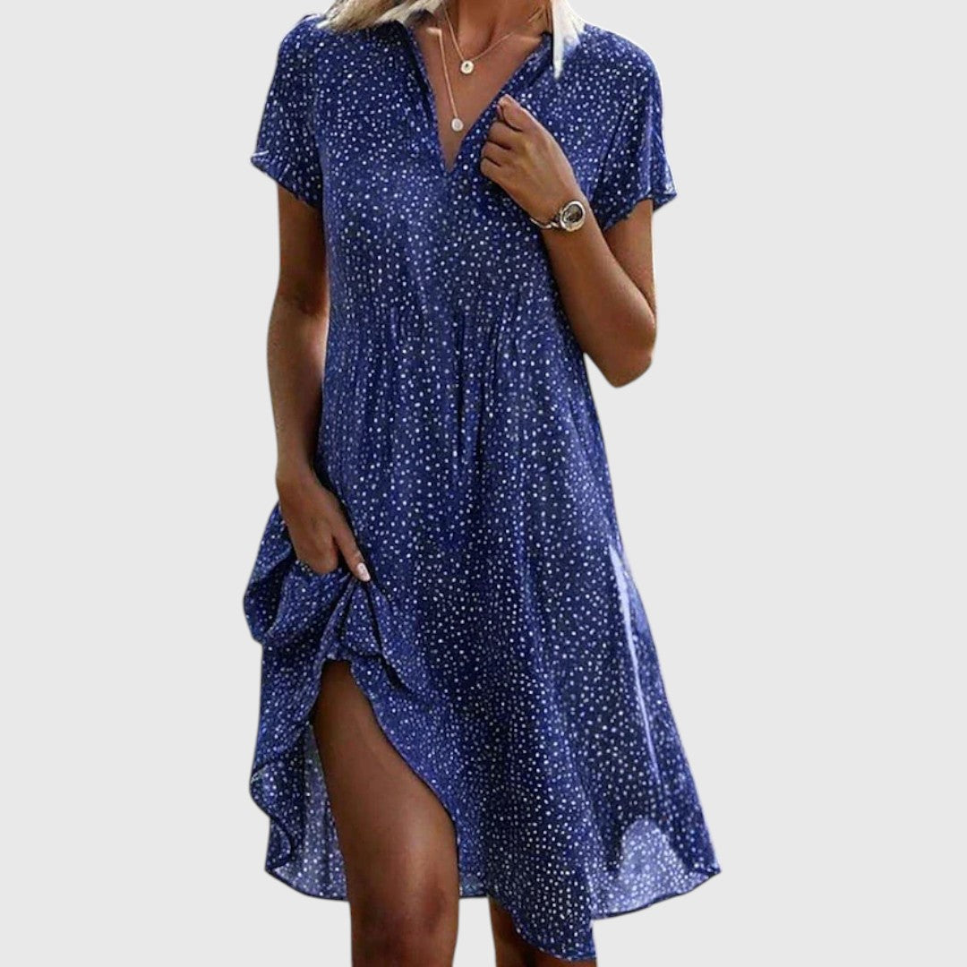 Abito midi casual da donna – scollo a V