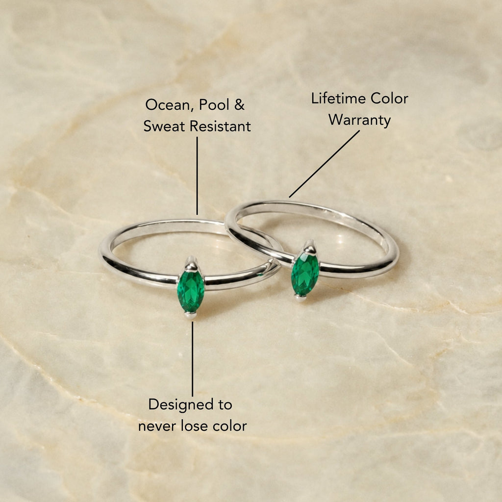 Dainty Emerald Ring