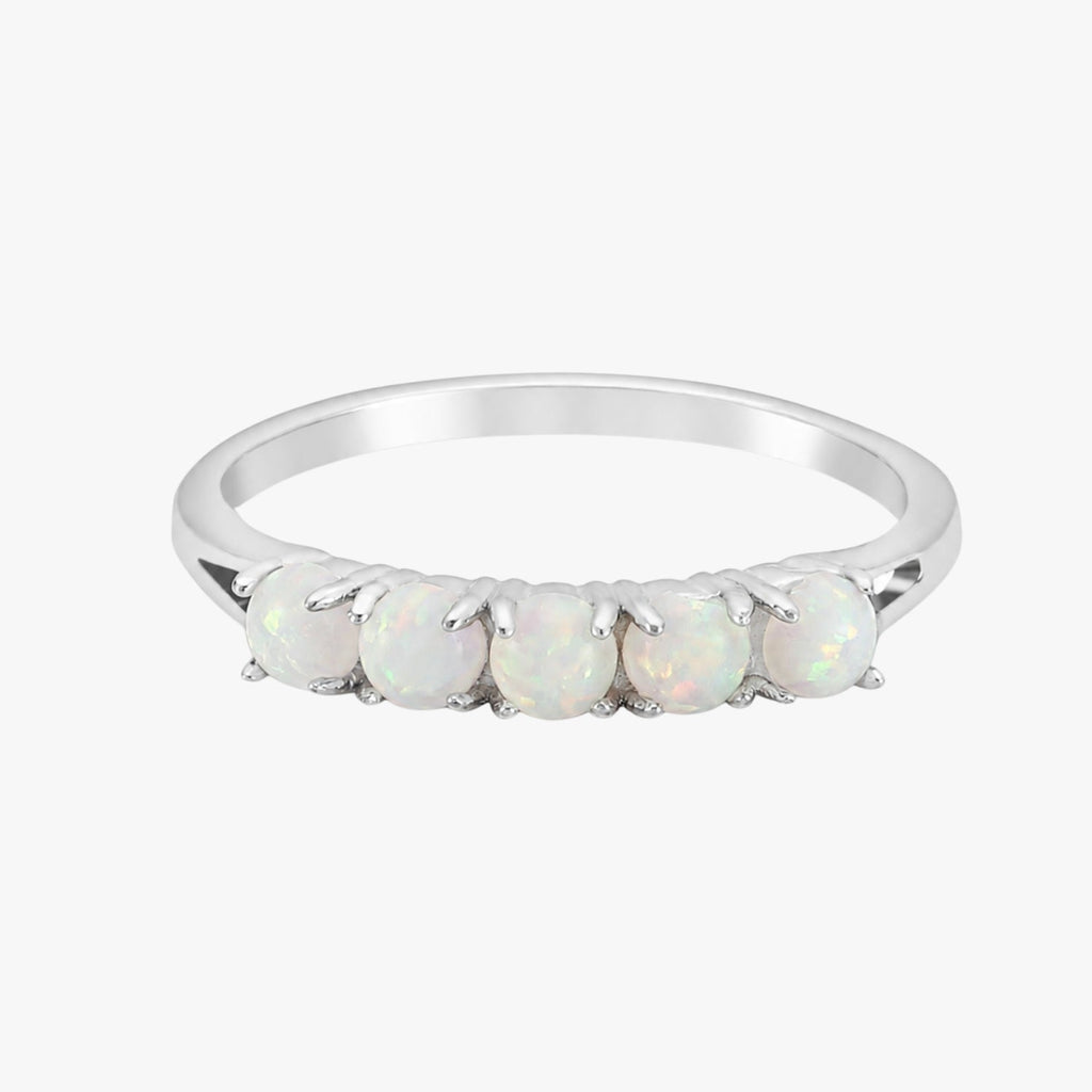 Opal Band Ring