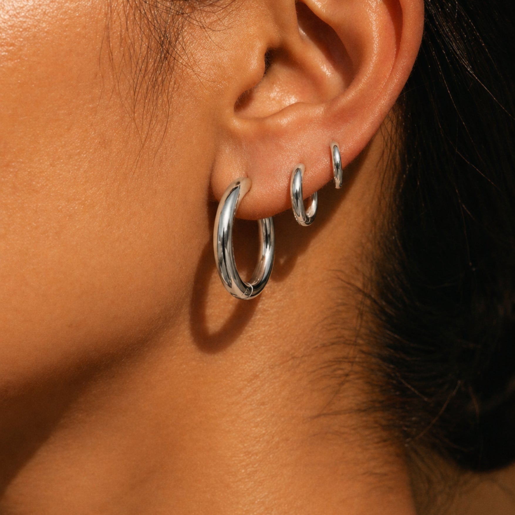 Thick Hoop Earrings