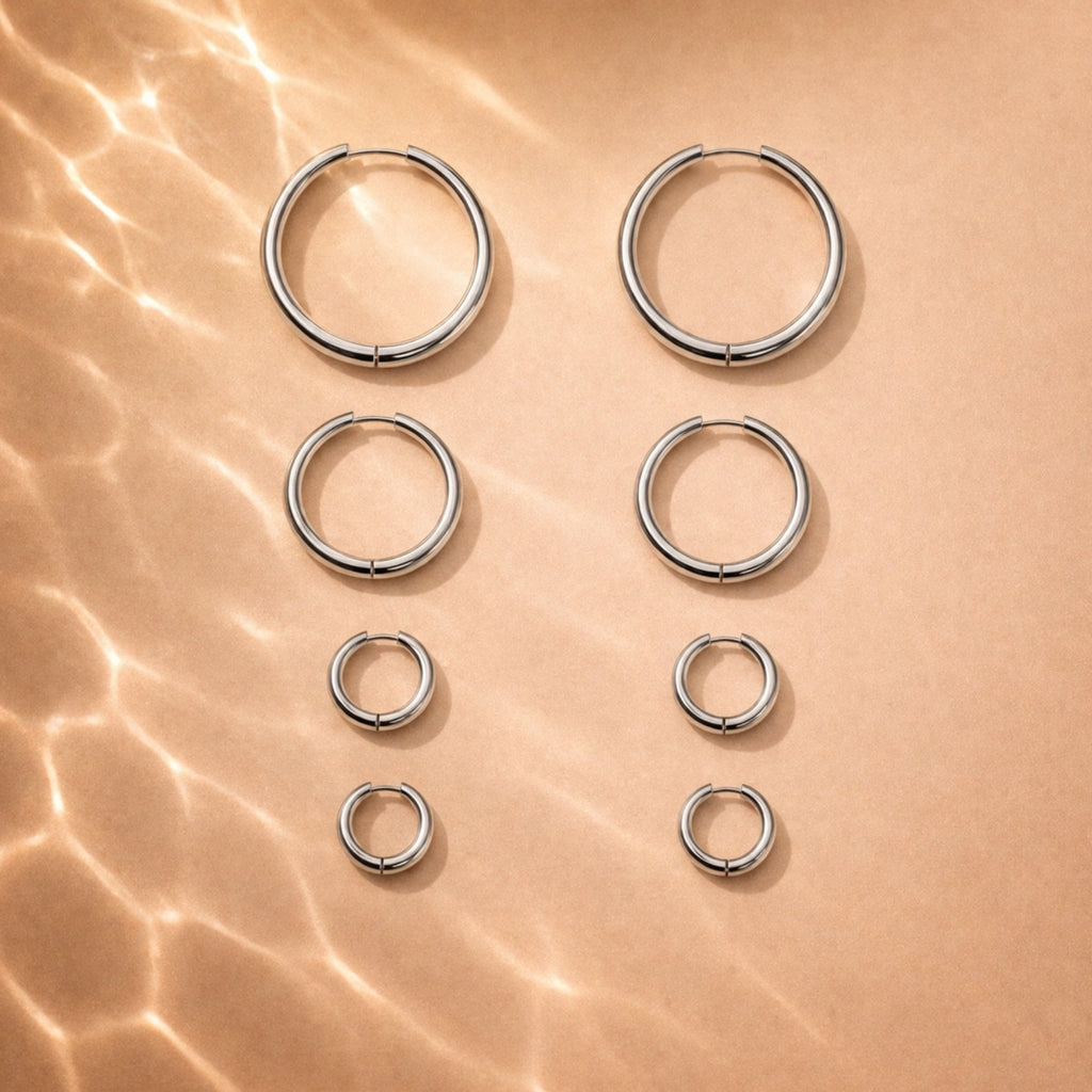 Thick Hoop Earrings