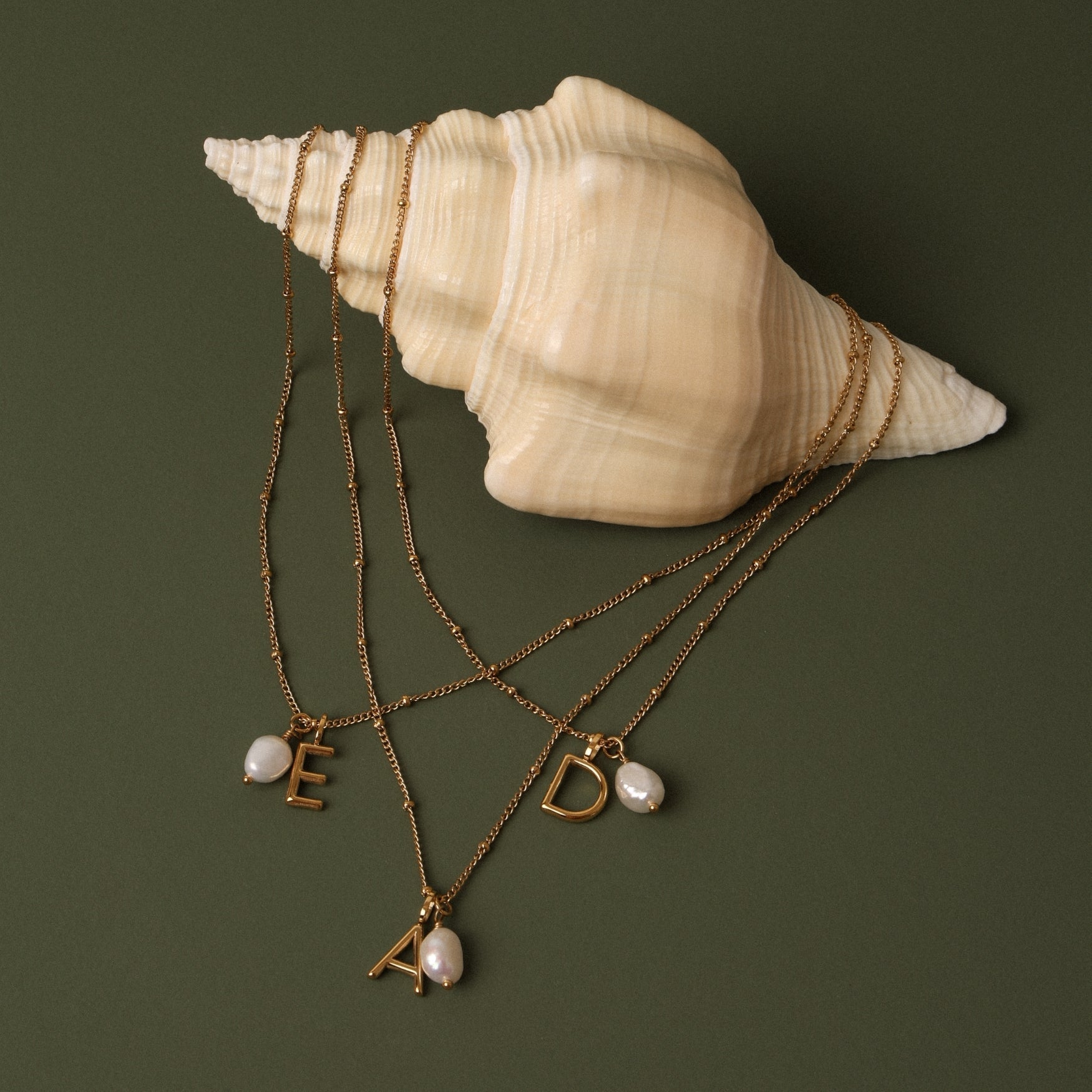 Initial & Pearl Necklace