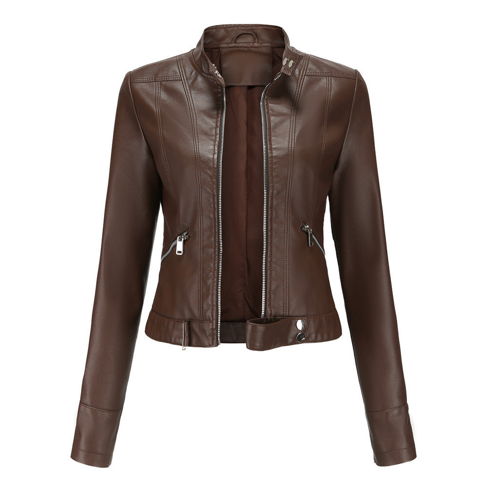 Women's Elegant Leather Jacket Winter