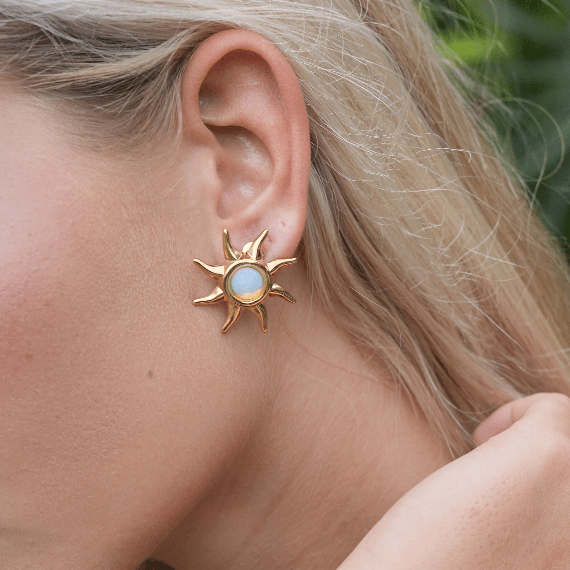 Clara Sunburst Studs | 18K Gold-Plated